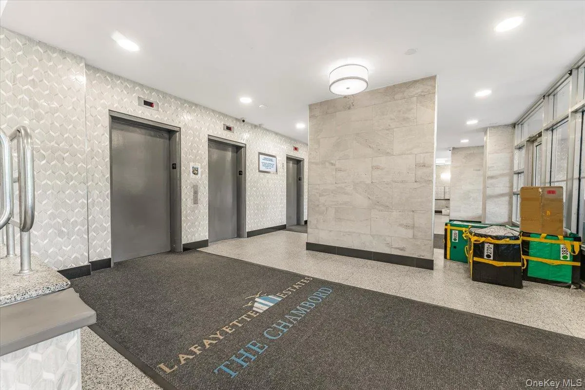 Community lobby with recessed lighting Community lobby with recessed lighting