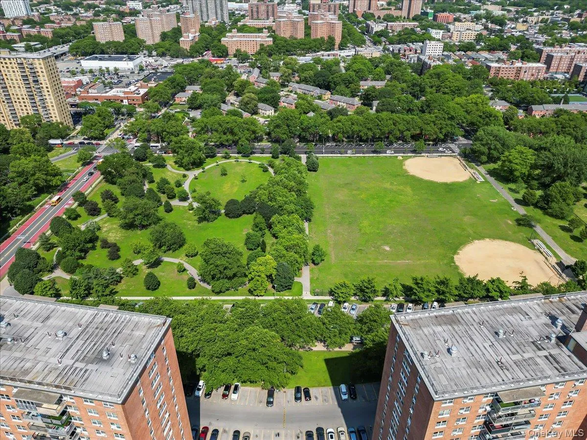 View of urban area with a tree filled landscape View of urban area with a tree filled landscape