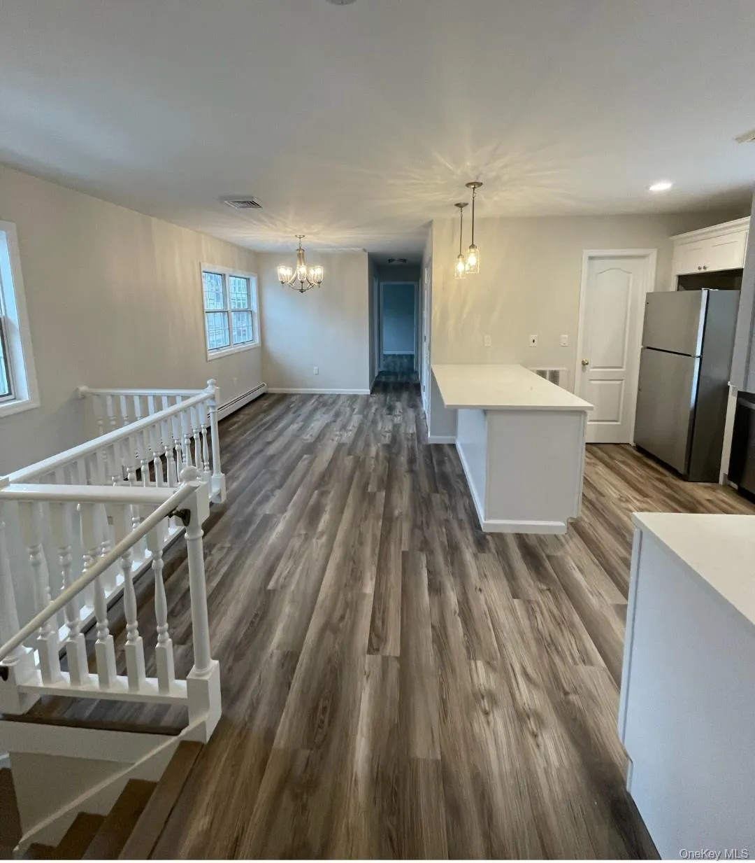 Kitchen with dining area. Kitchen with dining area.