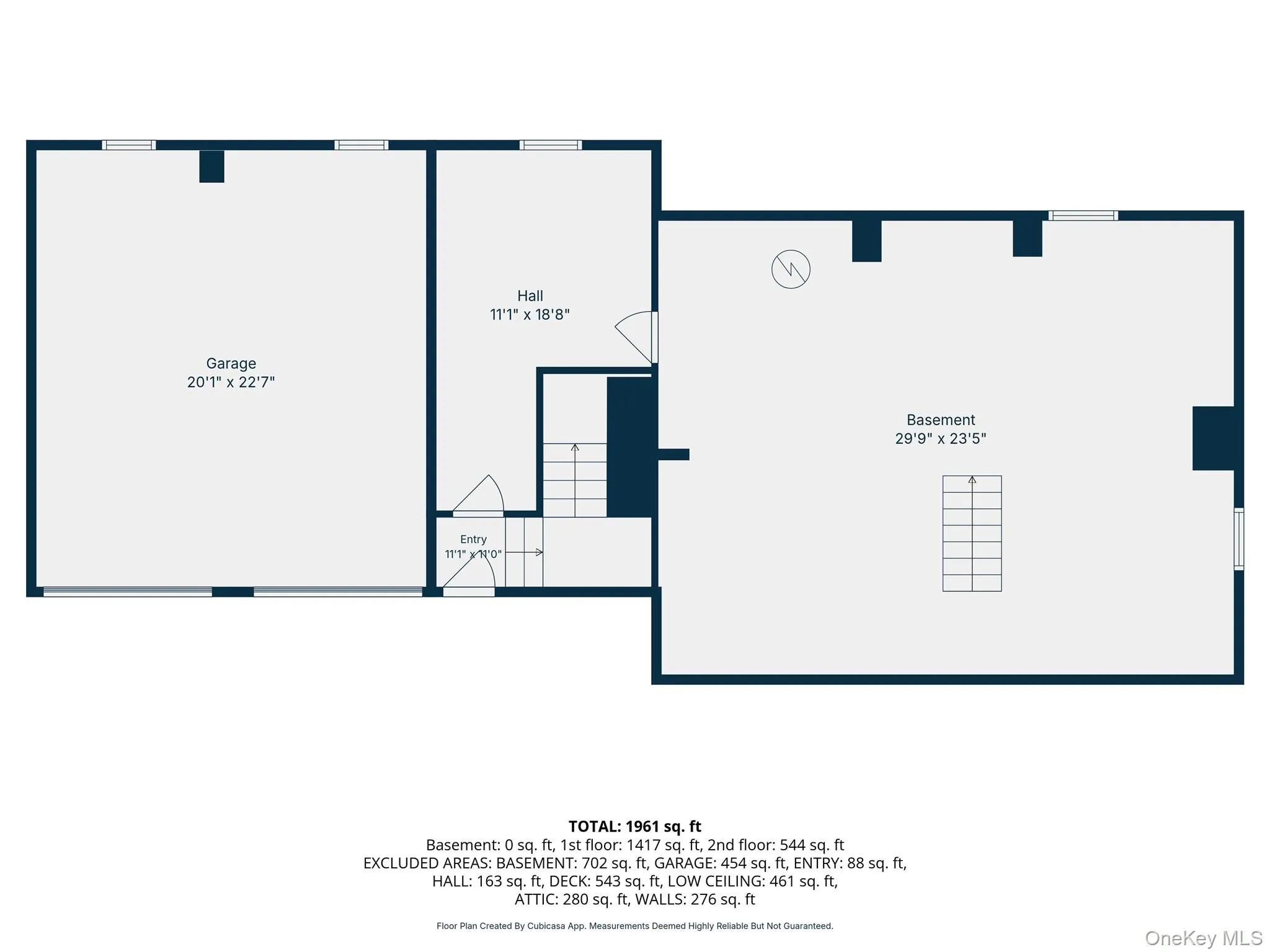 Garage and unfinished basement Garage and unfinished basement