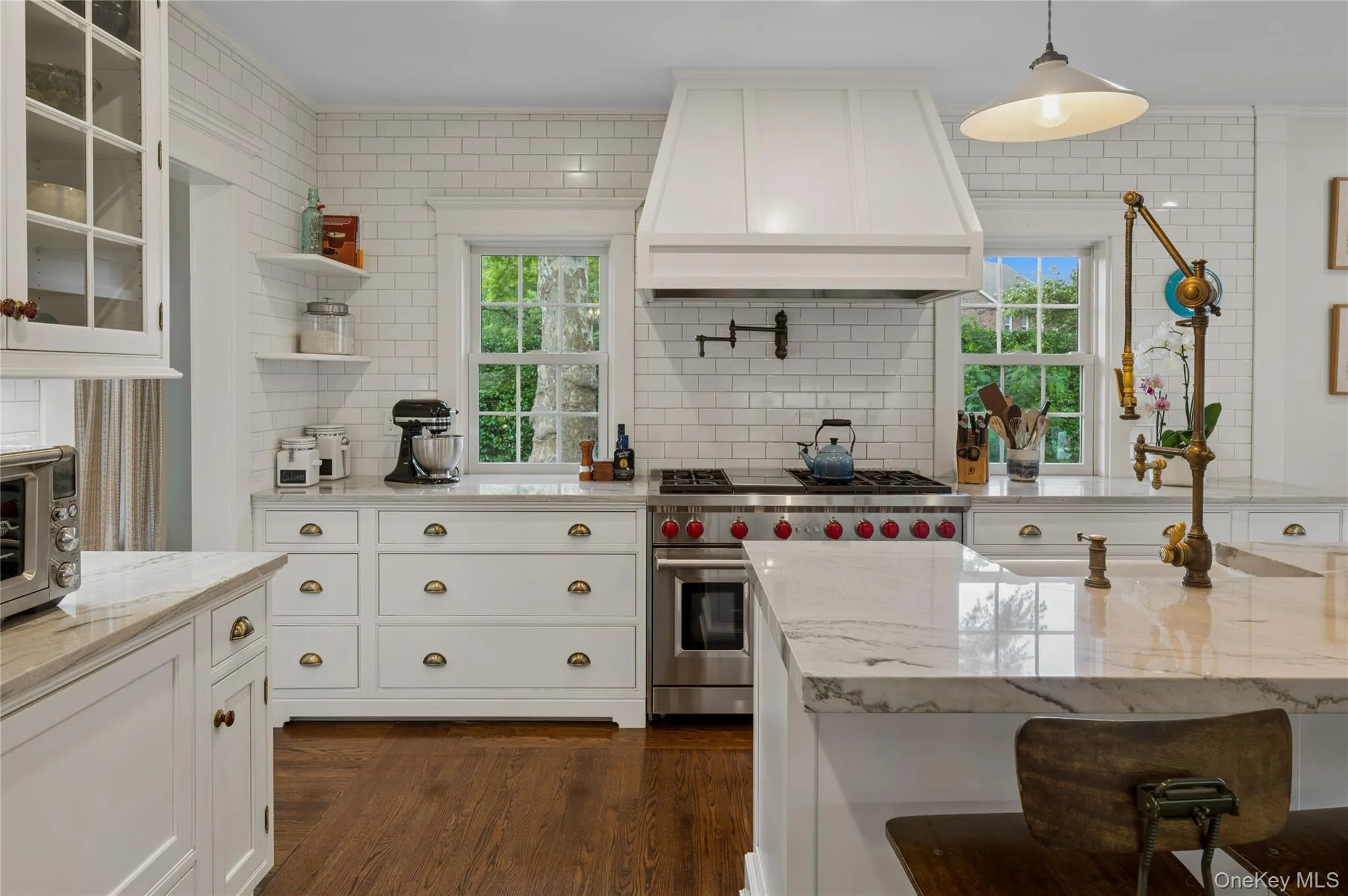 High end appliances, custom cabinetry, custom hardware, wine refrigerator and a under counter beverage center. High end appliances, custom cabinetry, custom hardware, wine refrigerator and a under counter beverage center.