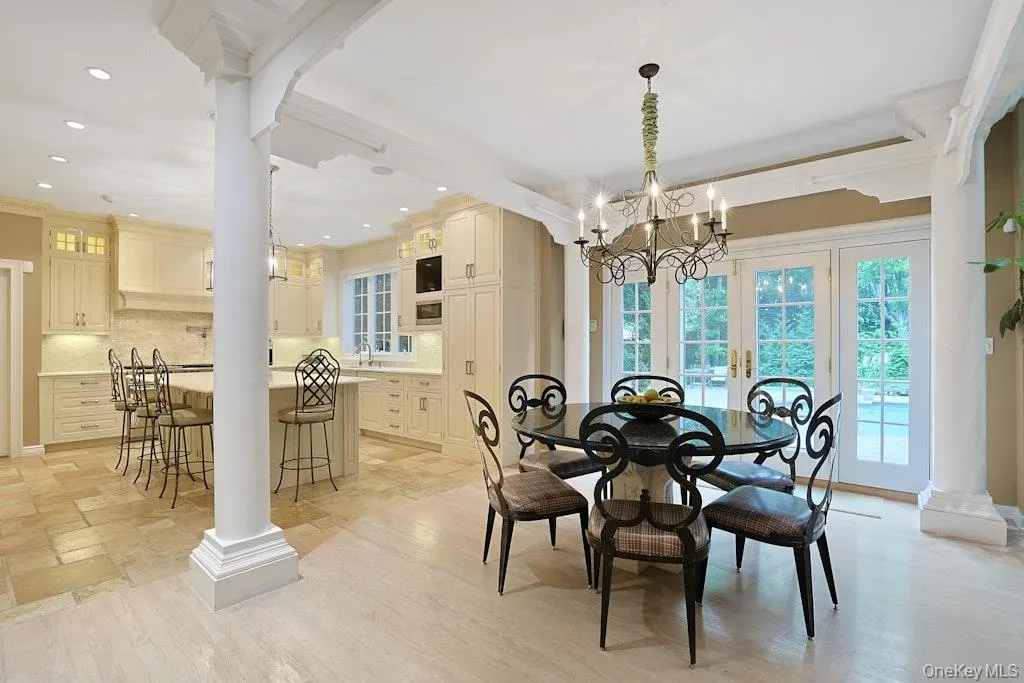 Open kitchen with French doors to back property Open kitchen with French doors to back property