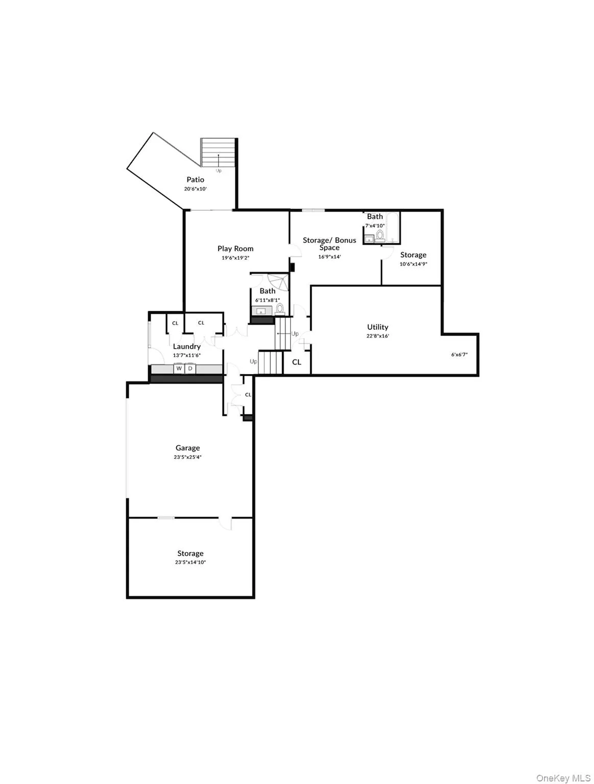 Lower level floor plan. Lower level floor plan.