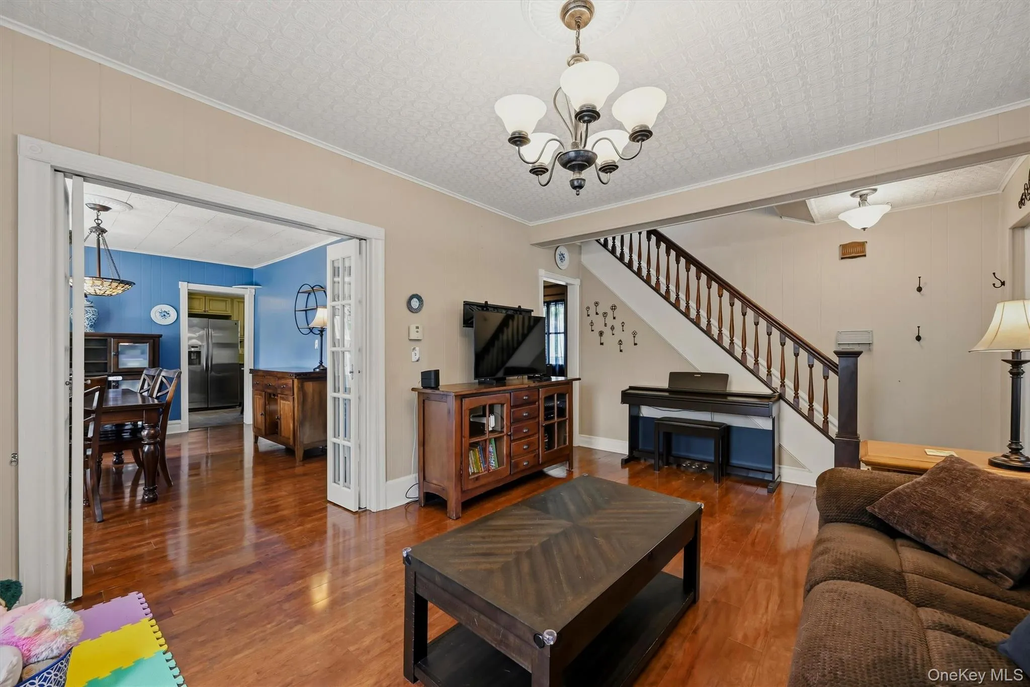 Hardwood-finish flooring throughout the main level Hardwood-finish flooring throughout the main level