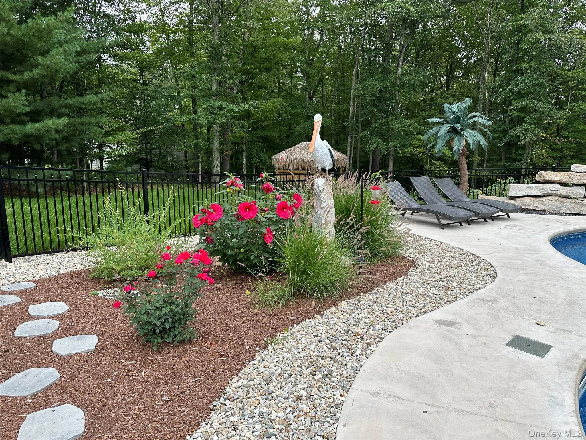 Patio area and landscape Patio area and landscape