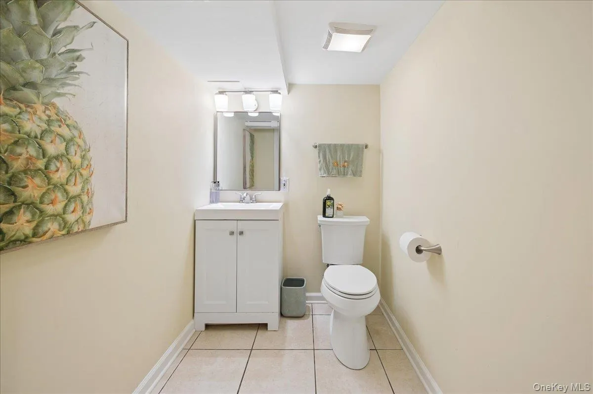 Basement powder room Basement powder room