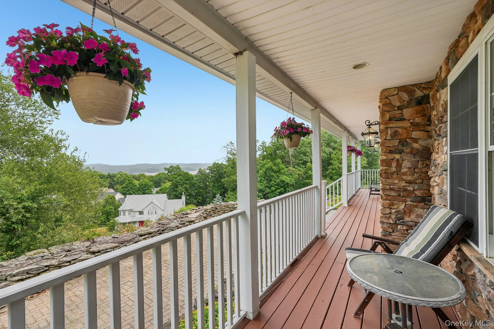Charming front porch with views of the Hudson Charming front porch with views of the Hudson