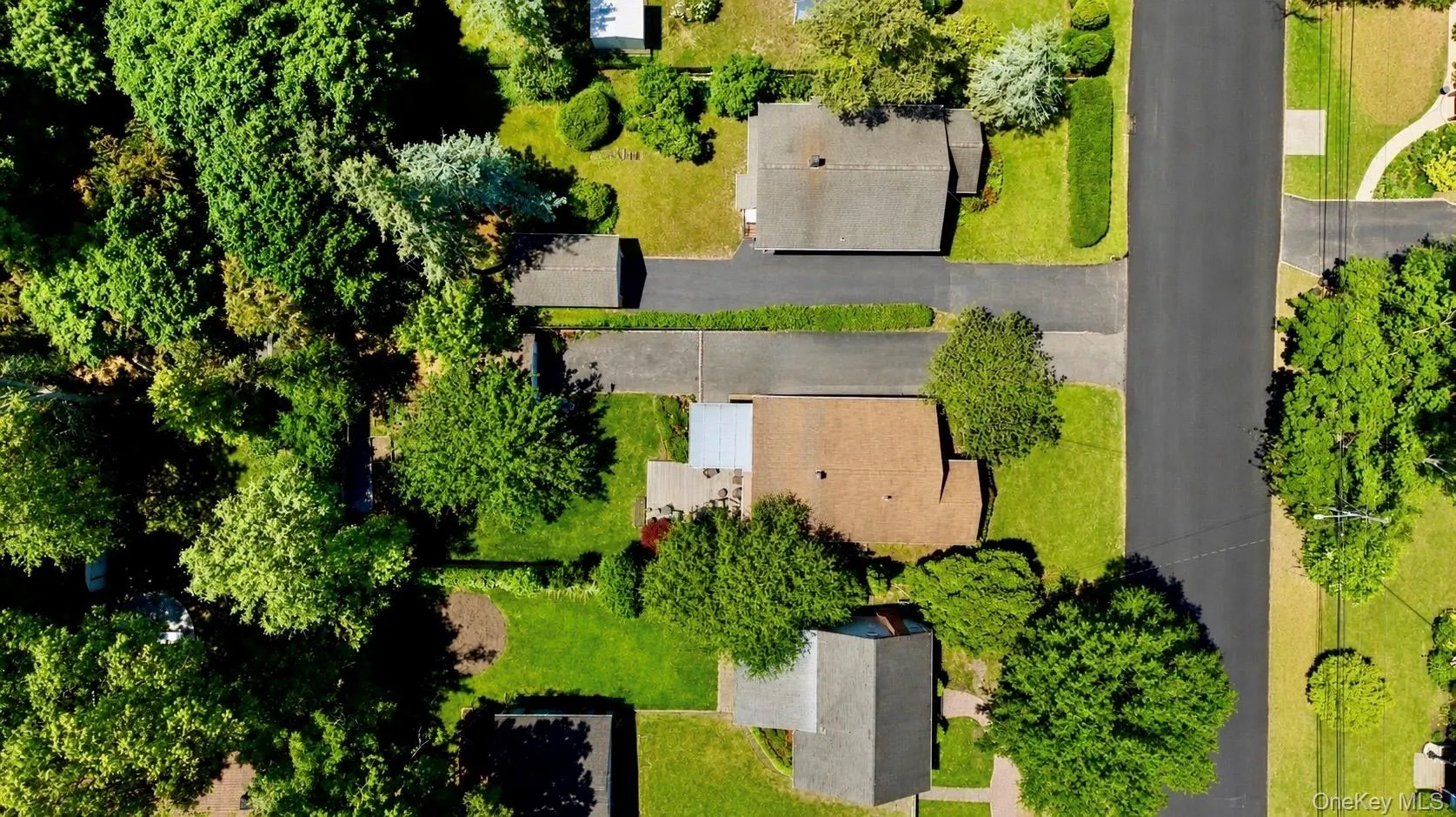 Residential area featuring mature trees and manicured lawns Residential area featuring mature trees and manicured lawns