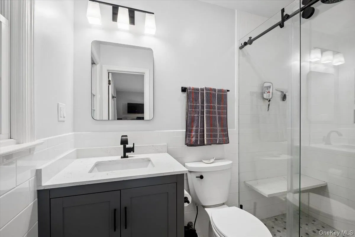 Pristine primary bathroom Pristine primary bathroom