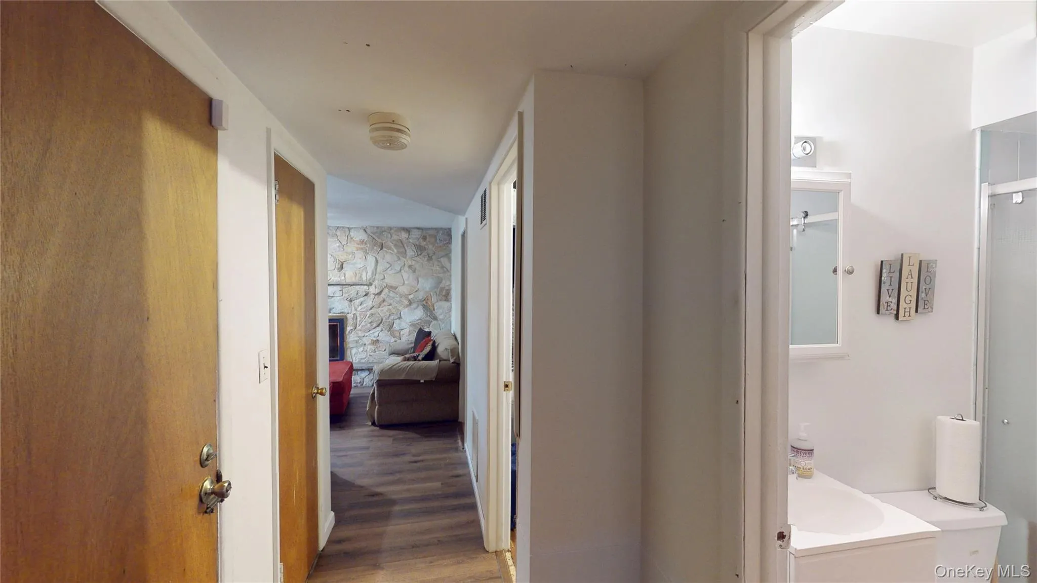 Lower level hallway. Lower level hallway.