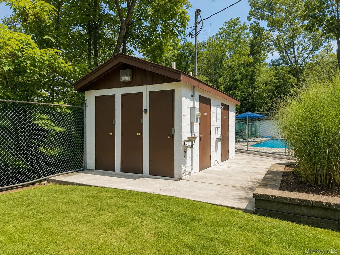 Restrooms for pool area. Restrooms for pool area.