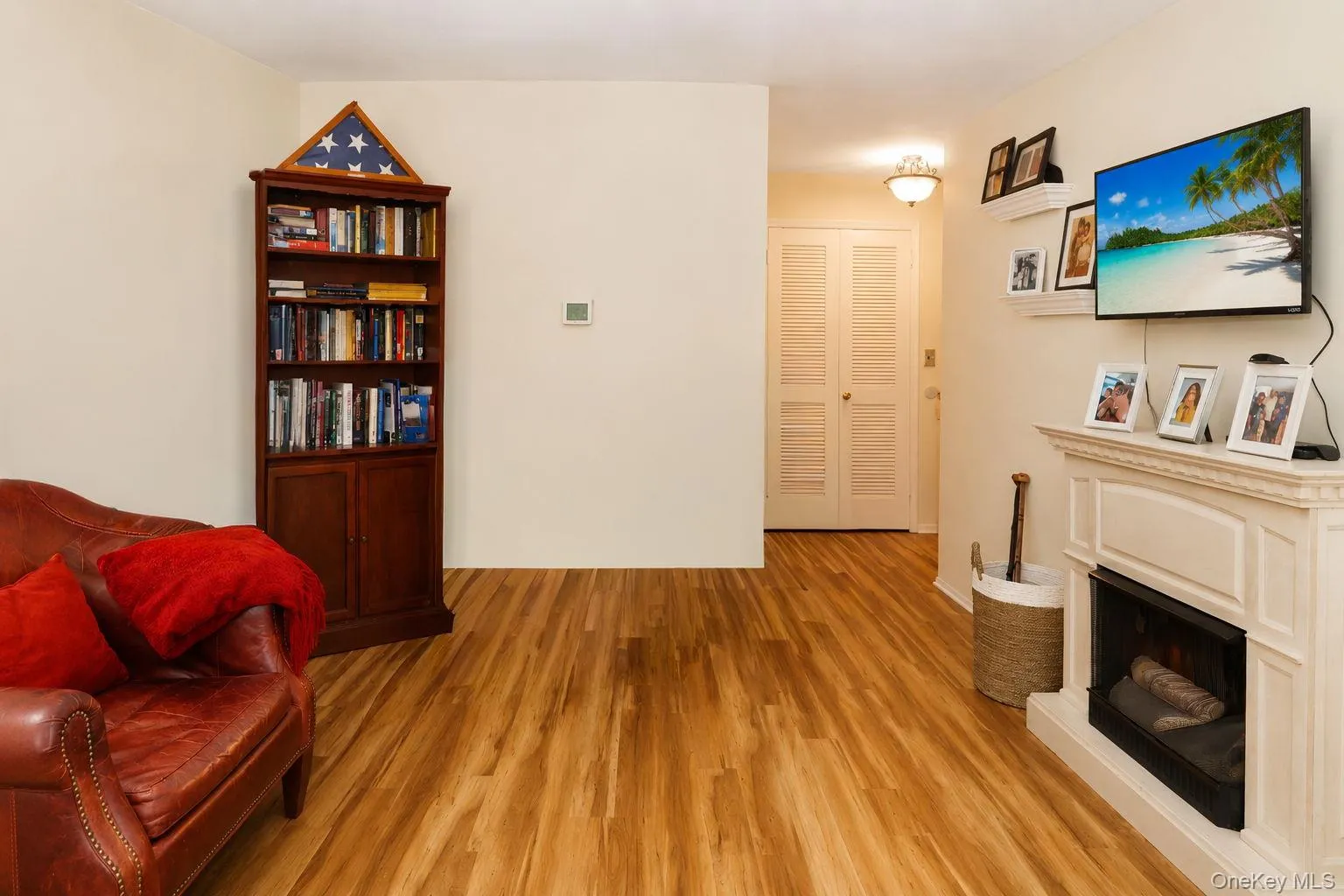 Luxury vinyl plank flooring in spacious living room Luxury vinyl plank flooring in spacious living room