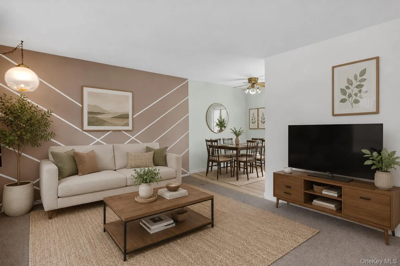 Virtually Staged Living/Dining Room Virtually Staged Living/Dining Room