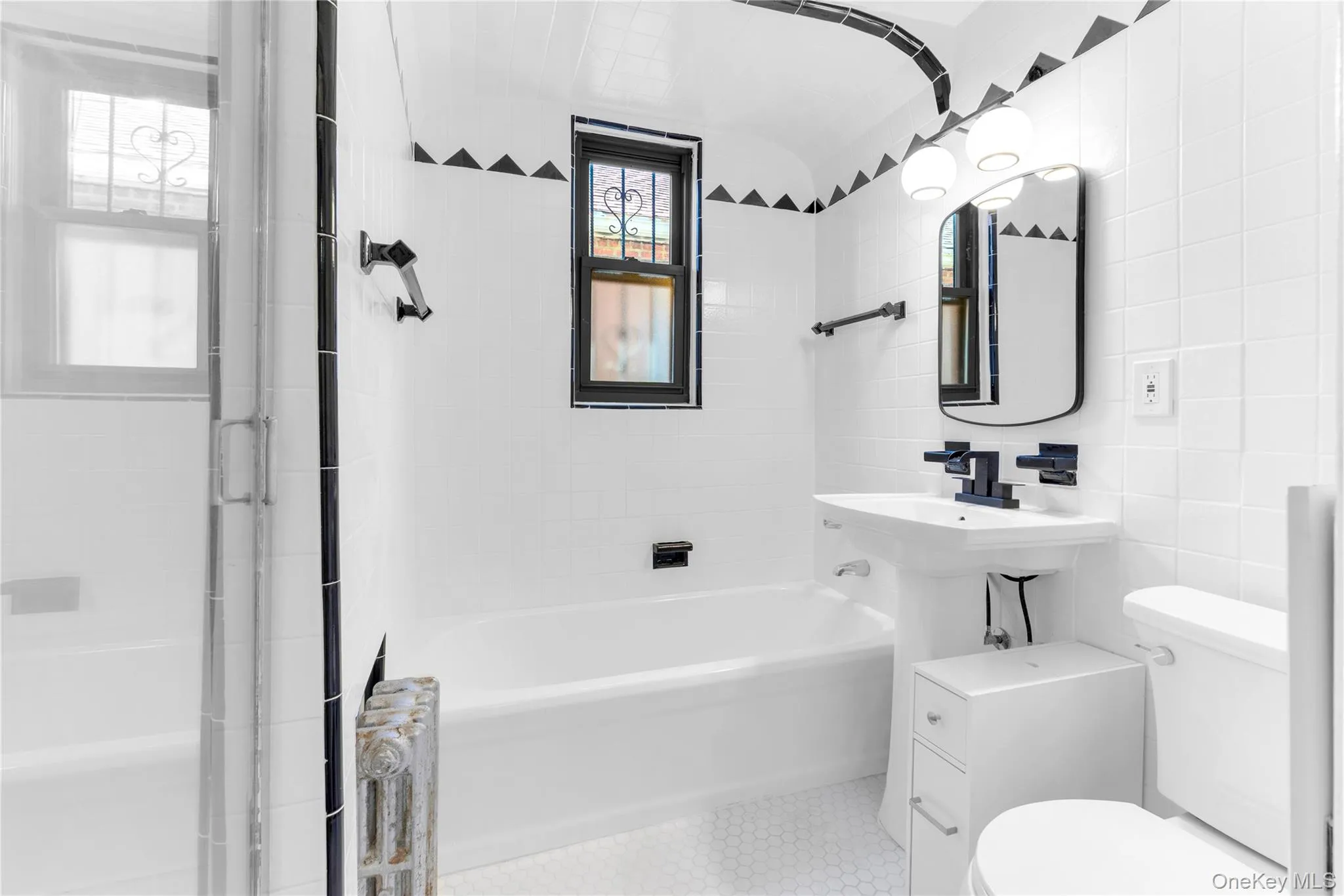 Upper level full bathroom with soaking tub and separate stand up shower Upper level full bathroom with soaking tub and separate stand up shower
