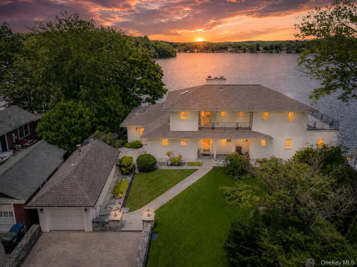 West-facing sunsets over open water on Lake Mahopac, every single evening West-facing sunsets over open water on Lake Mahopac, every single evening