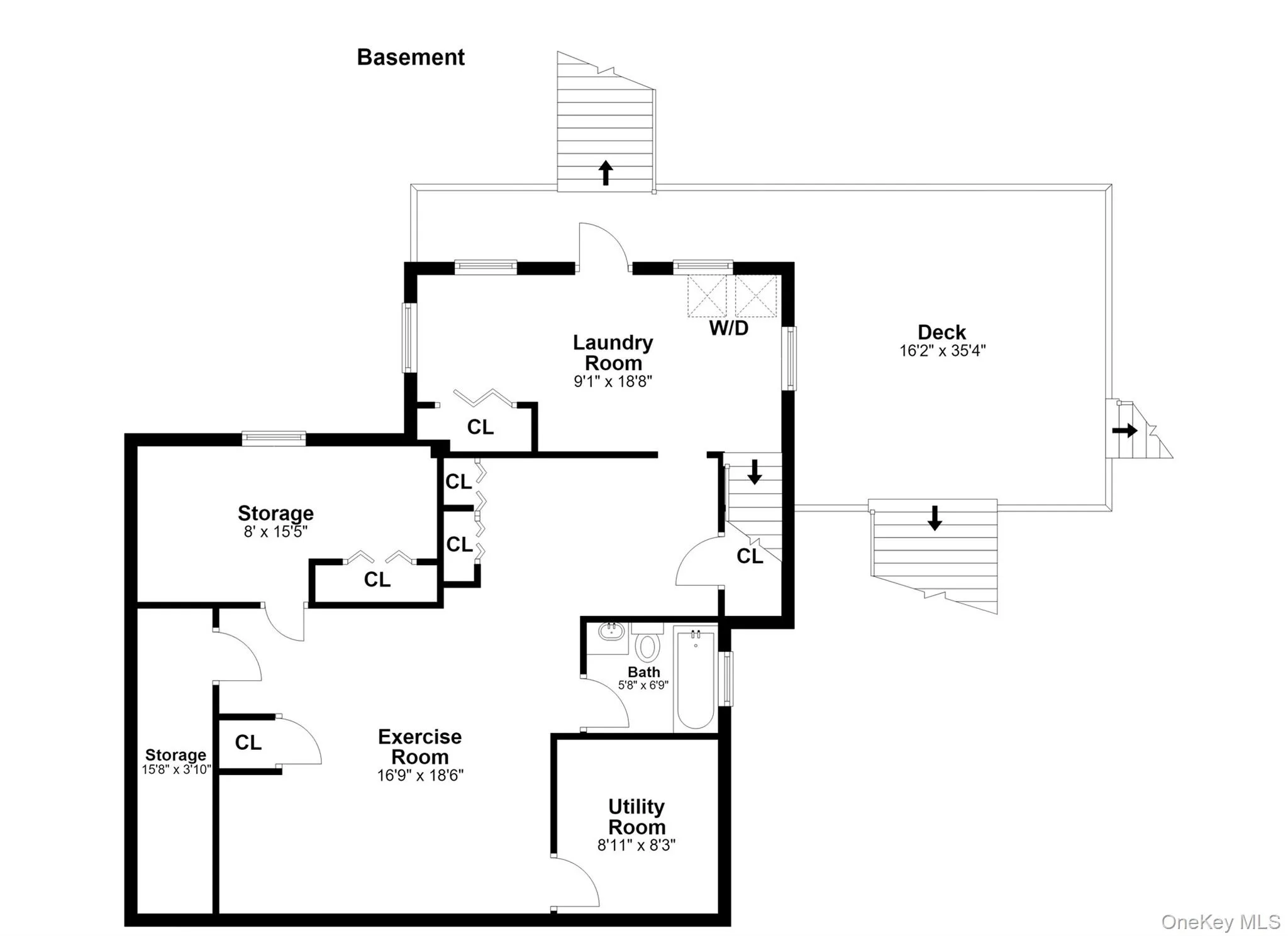 Lower level with access to deck and backyard. Lower level with access to deck and backyard.