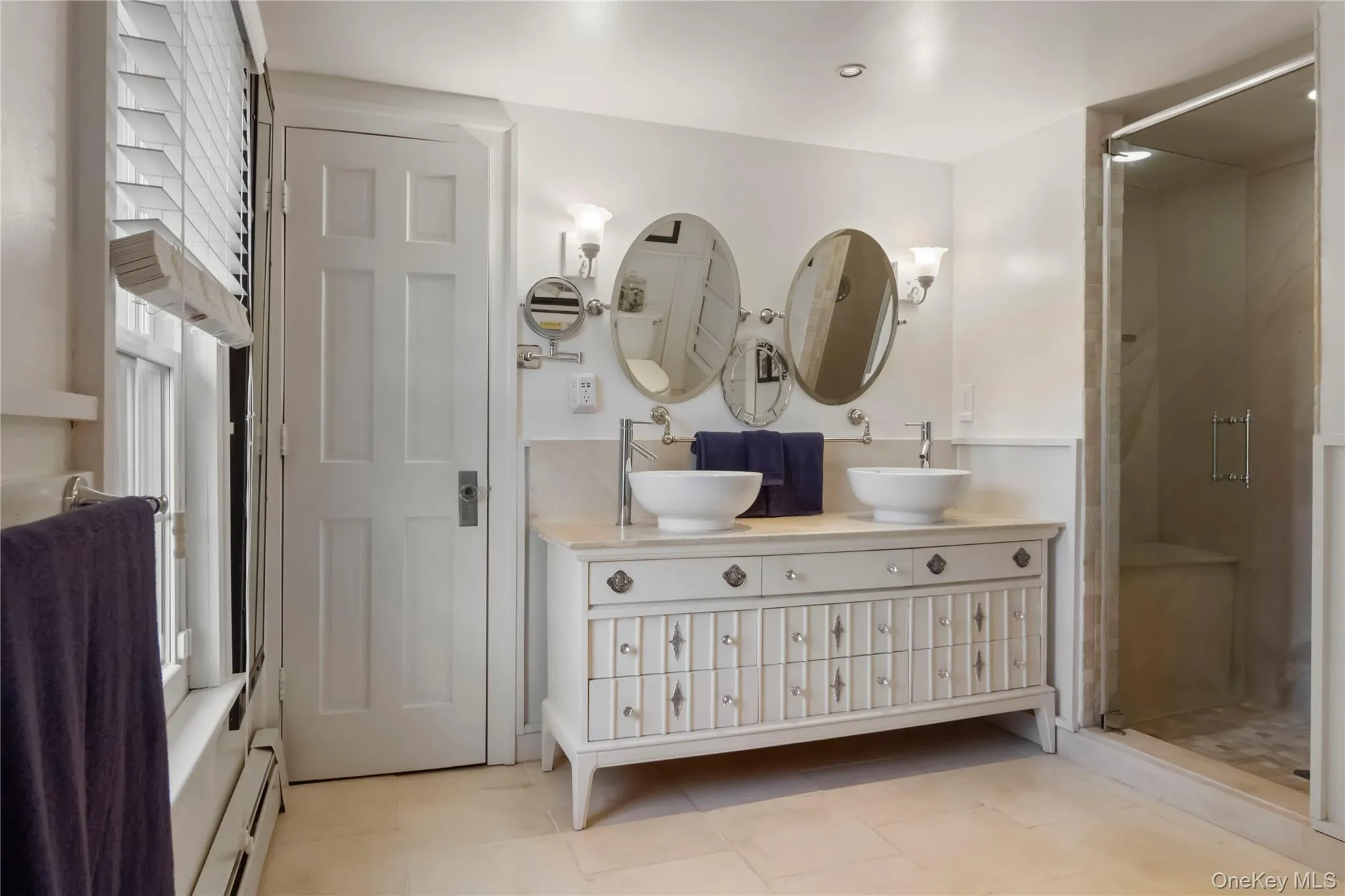 Primary Bathroom with closet, double vanity and oversized shower Primary Bathroom with closet, double vanity and oversized shower