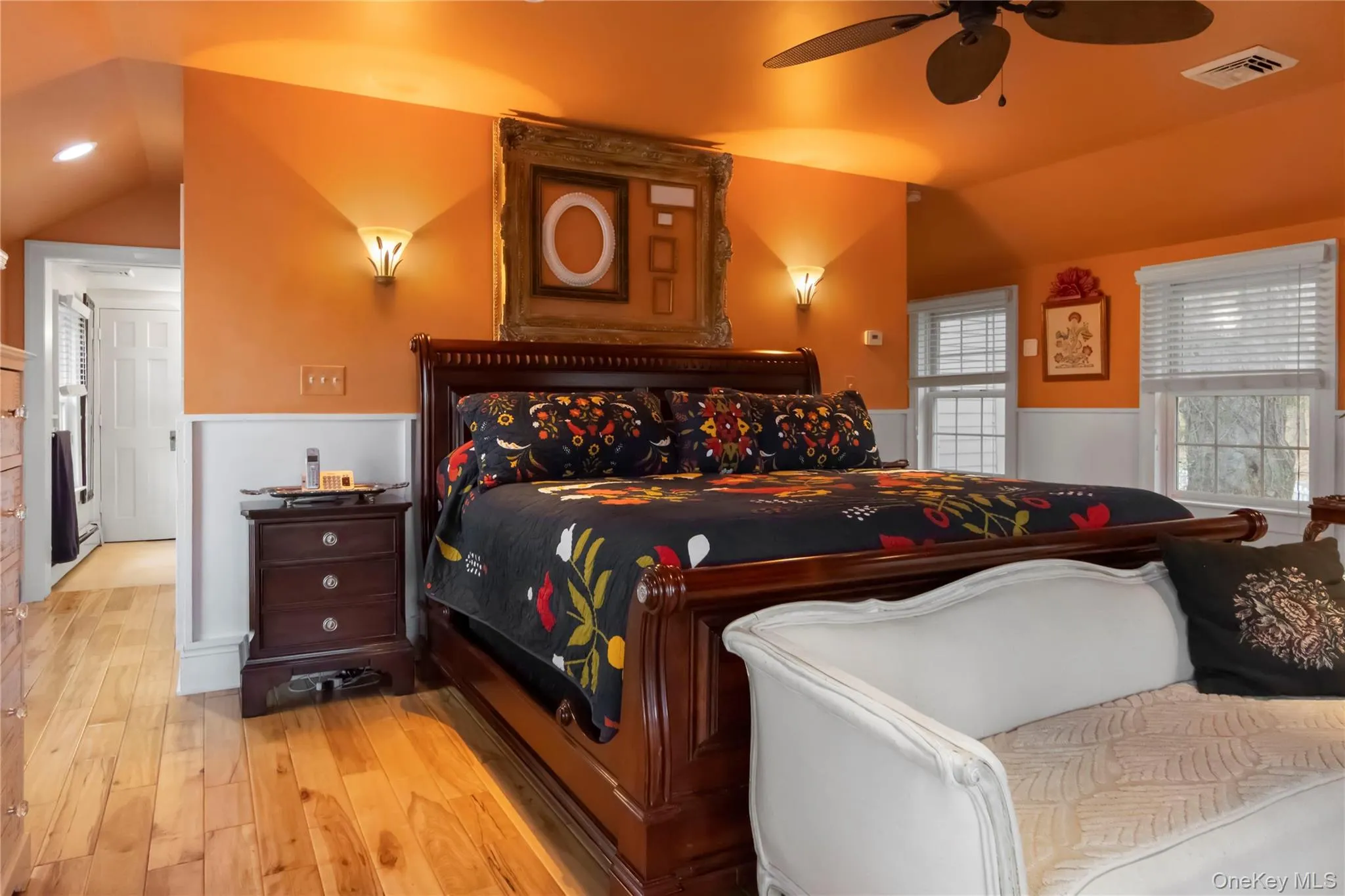 Primary Bedroom with private balcony and propane fireplace Primary Bedroom with private balcony and propane fireplace