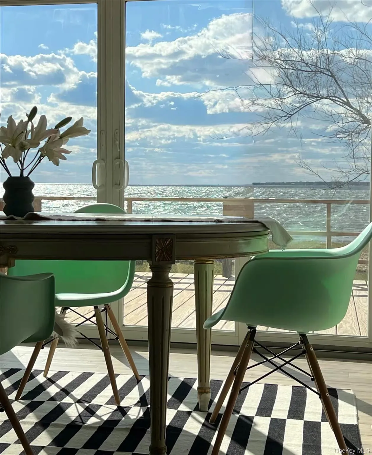 Raised deck for ultimate view of the swans in Bellport Bay Raised deck for ultimate view of the swans in Bellport Bay