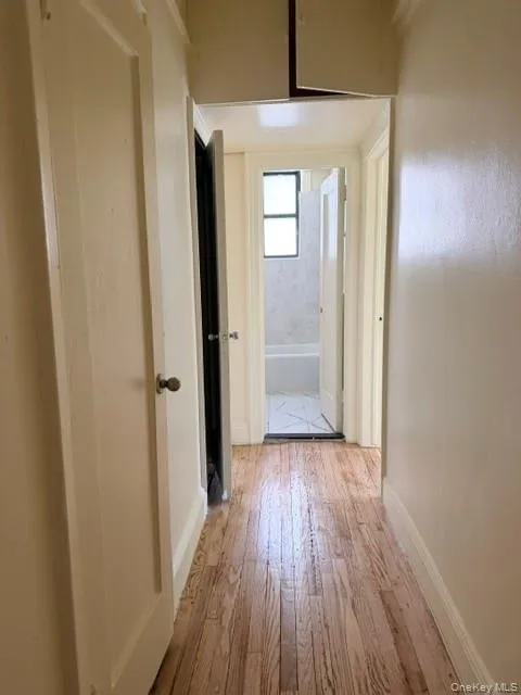 Closet with overhead suitcase storage Closet with overhead suitcase storage