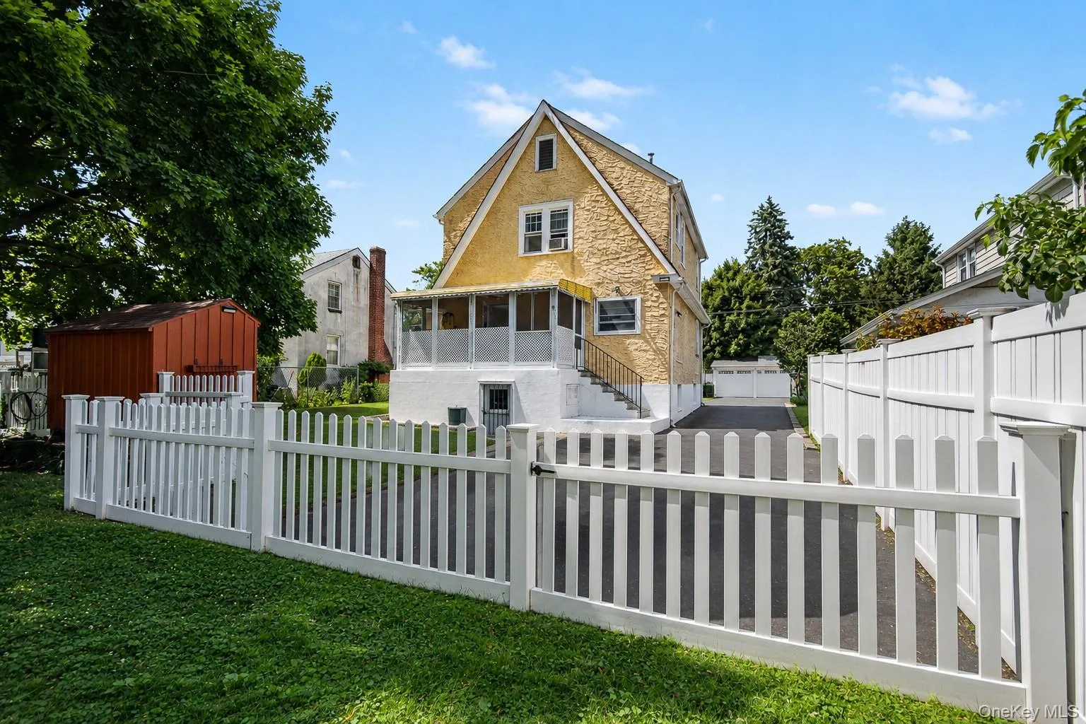 Private backyard and wood deck. Private backyard and wood deck.