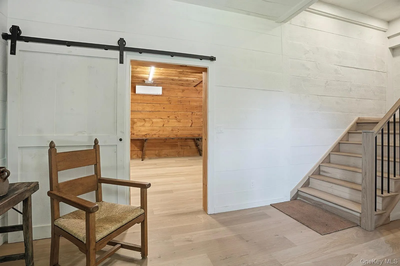 Barn entry and stairs to second floor Barn entry and stairs to second floor