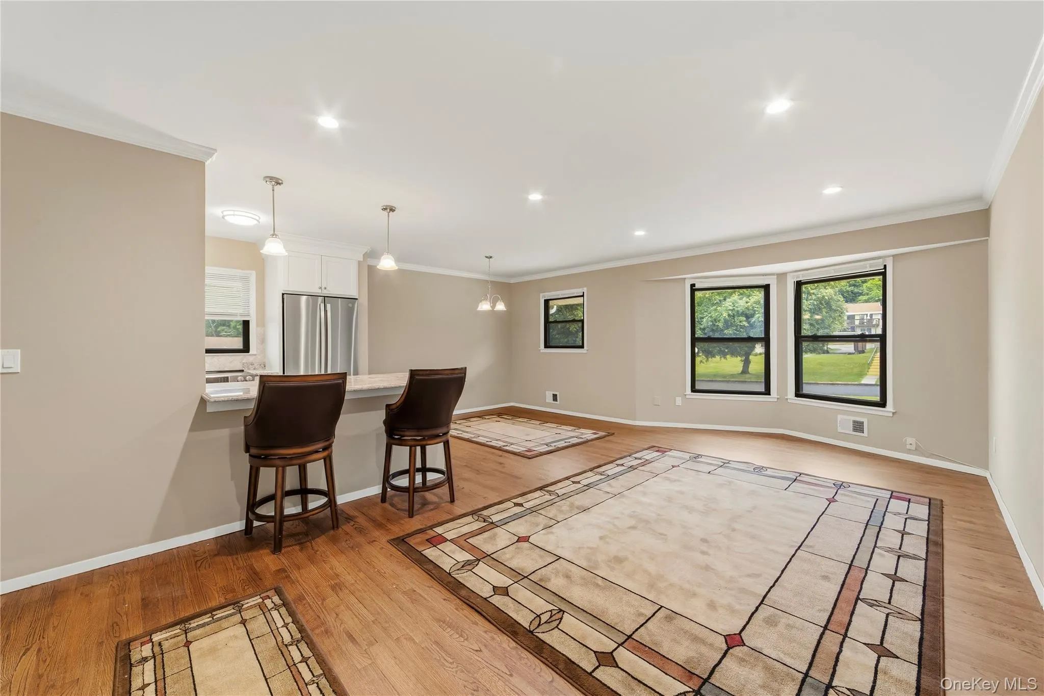 View from the front door. Beautiful hardwood like floors. View from the front door. Beautiful hardwood like floors.