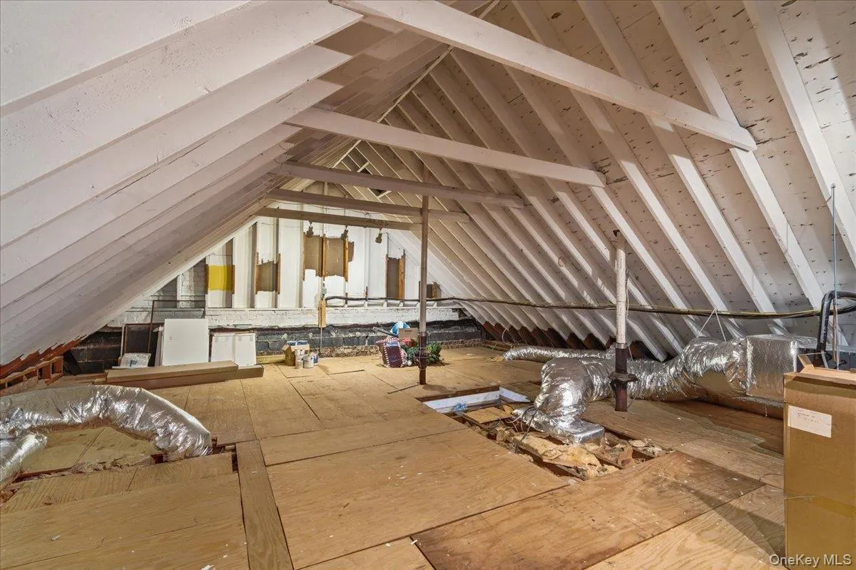Pull down access to attic Pull down access to attic