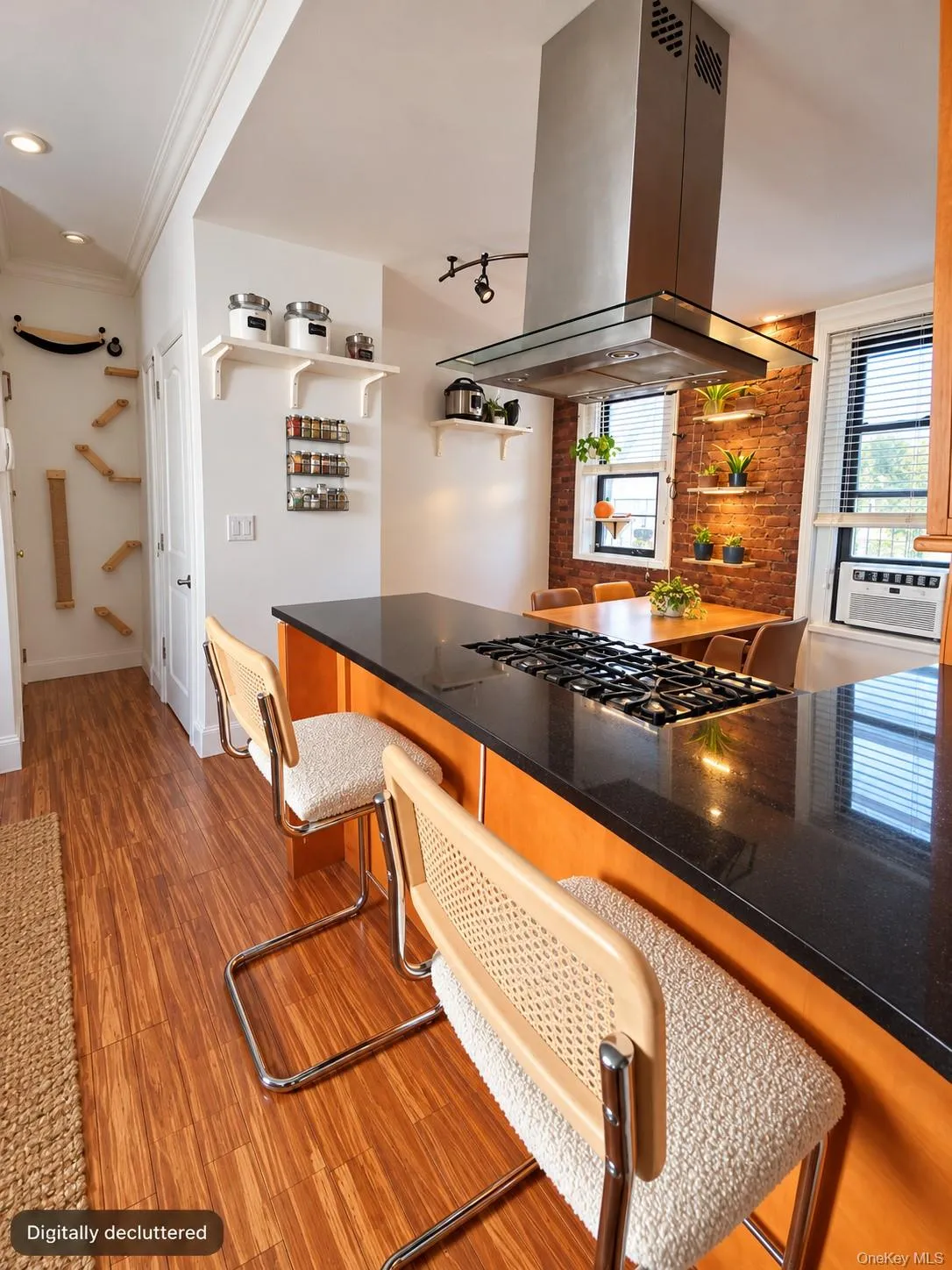 Wood-finish flooring throughout Wood-finish flooring throughout