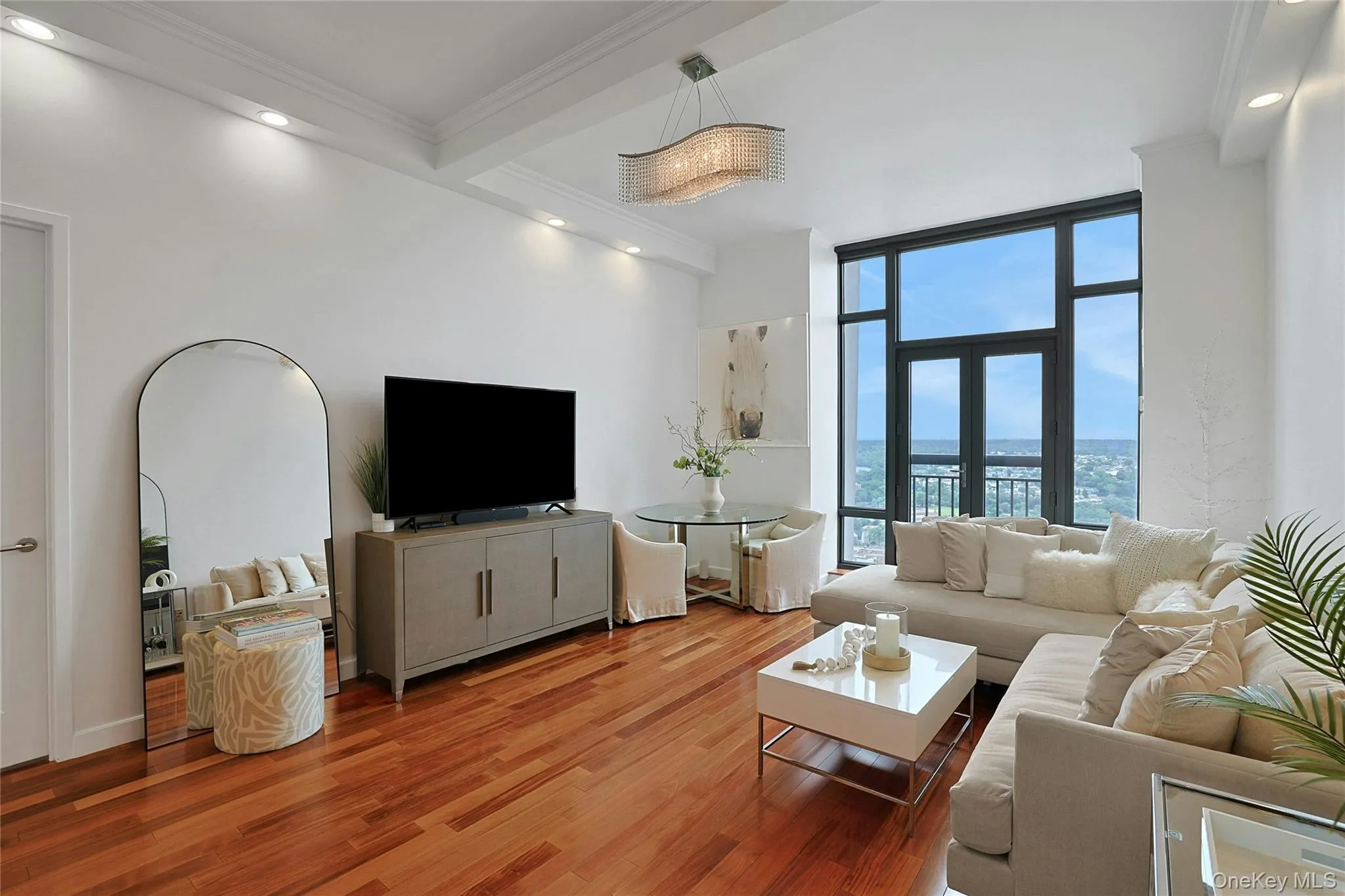Living Room with Dining Area. Unobstructed Panoramic Views. Juliette Balcony Overlooks Luxurious Swimming Pool and Amenities. Living Room with Dining Area. Unobstructed Panoramic Views. Juliette Balcony Overlooks Luxurious Swimming Pool and Amenities.