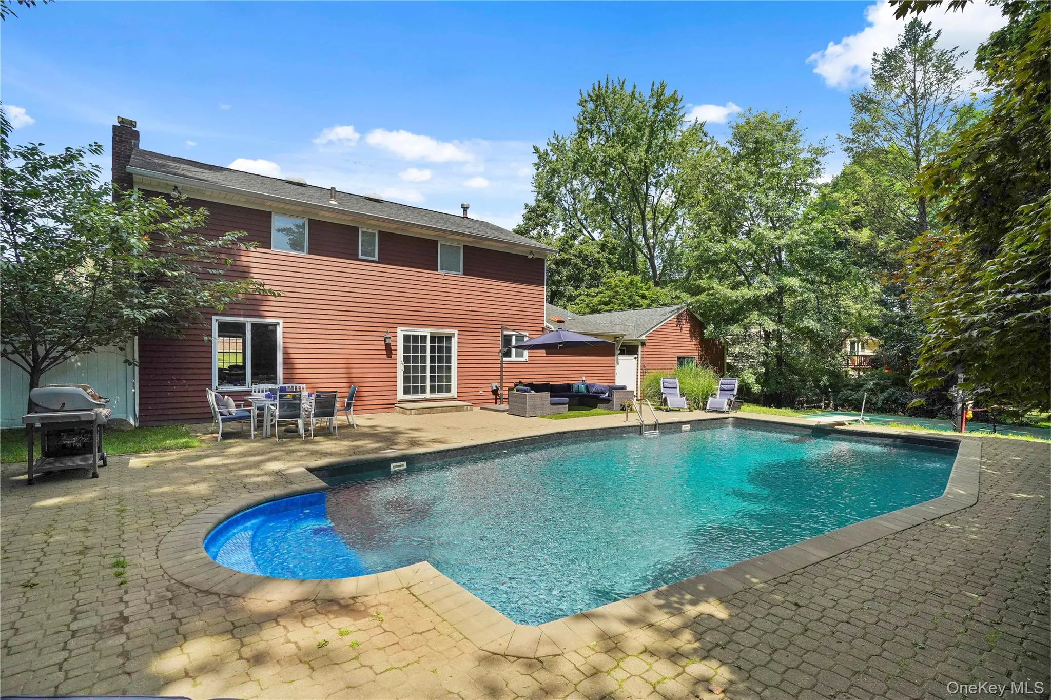 Sparkling in-ground heated pool Sparkling in-ground heated pool