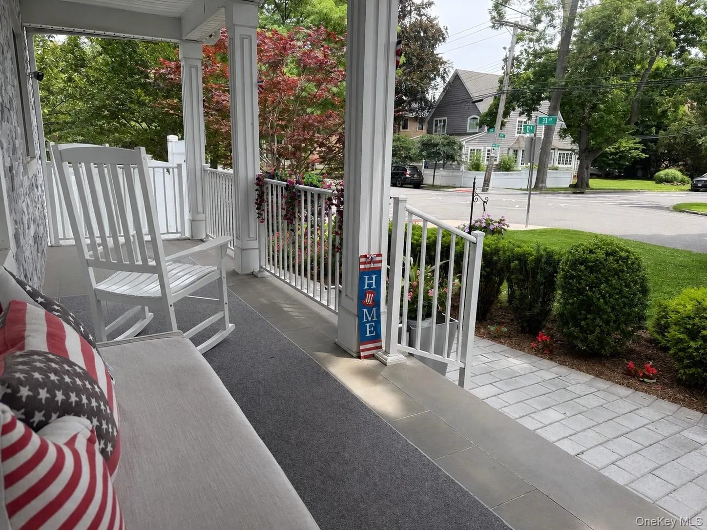 Tranquil front porch. Tranquil front porch.