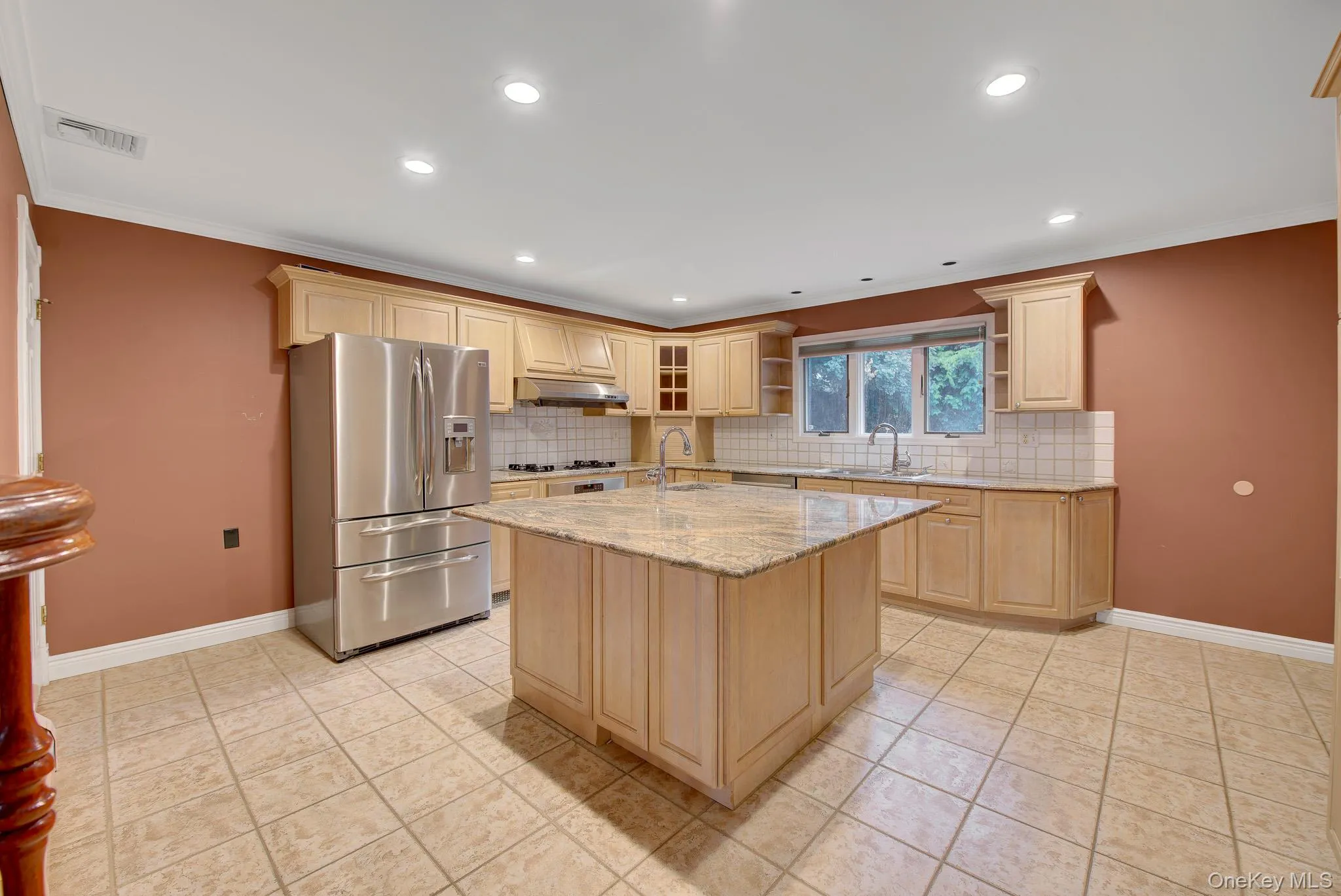 Kitchen Island with Stainless Steel Appliances and Wine Fridge Kitchen Island with Stainless Steel Appliances and Wine Fridge