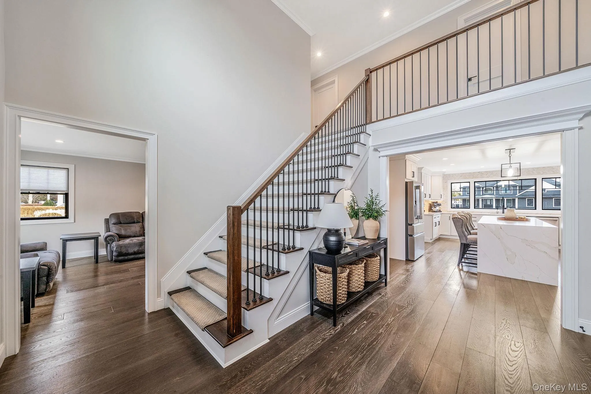 Impressive Large Entrance with High Ceiling with Large Chandelier Impressive Large Entrance with High Ceiling with Large Chandelier