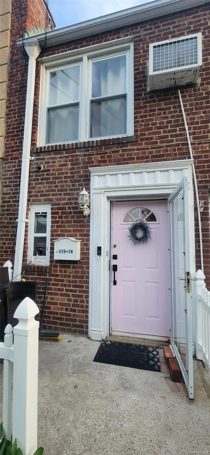 Doorway to property with brick siding Doorway to property with brick siding