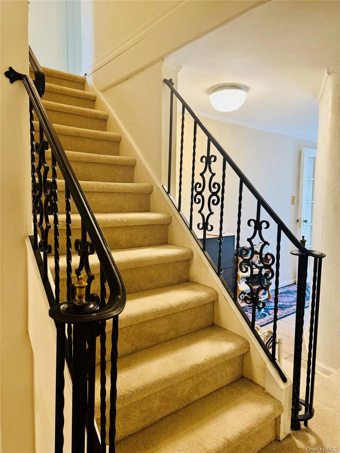 Staircase featuring carpet Staircase featuring carpet