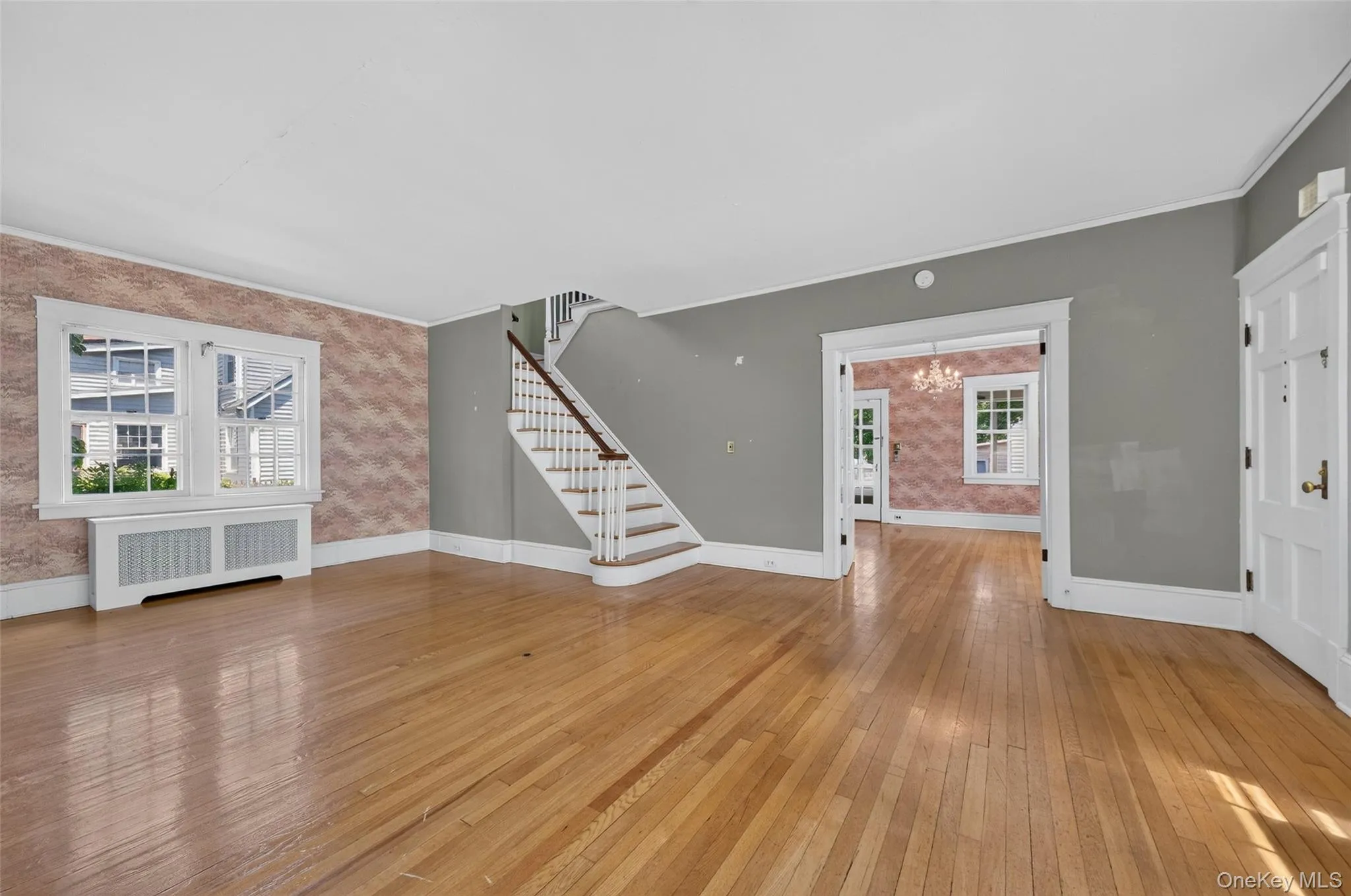 Hardwood floor in living room Hardwood floor in living room