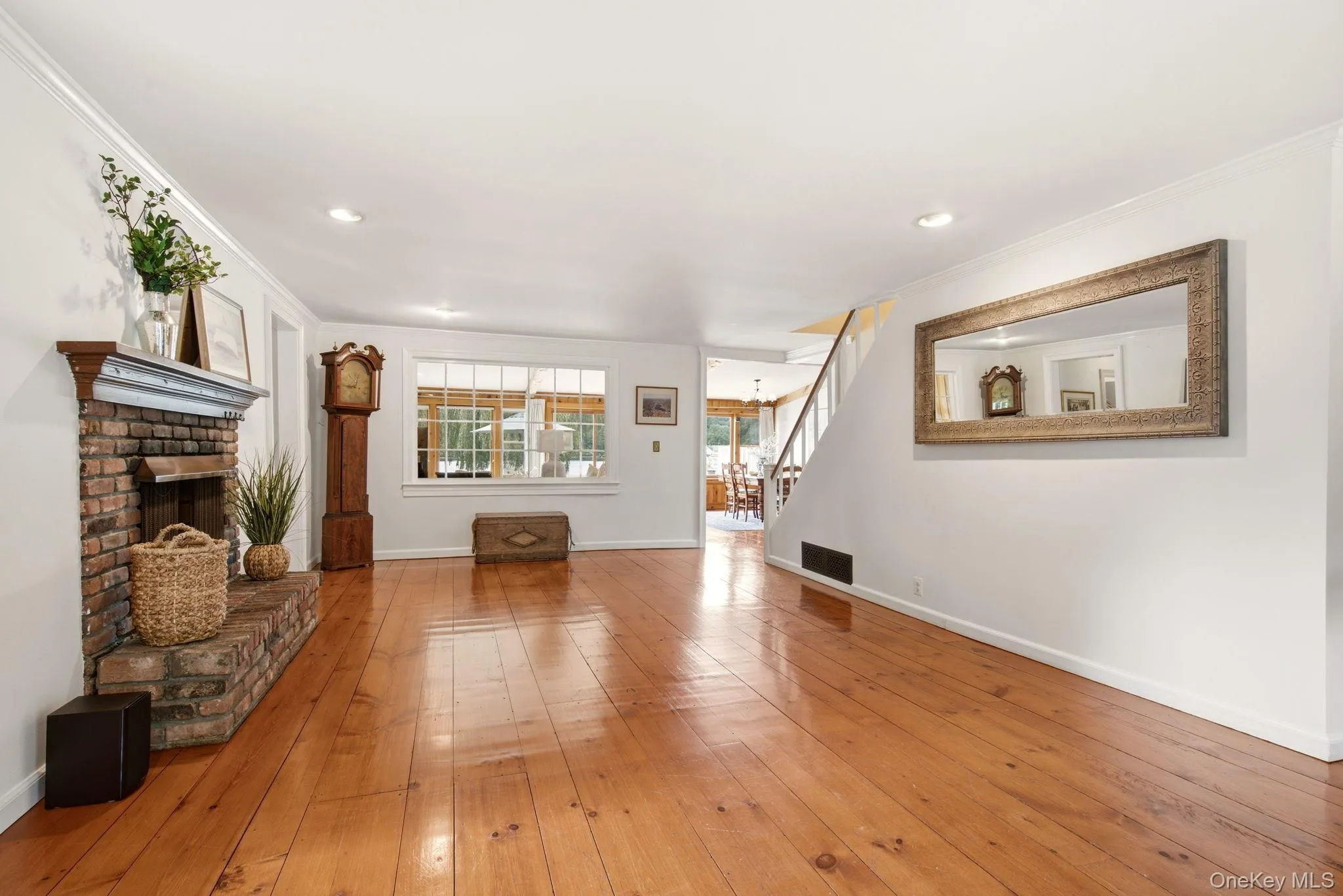 Gleaming Heart Pine Floors in Living Room. Gleaming Heart Pine Floors in Living Room.