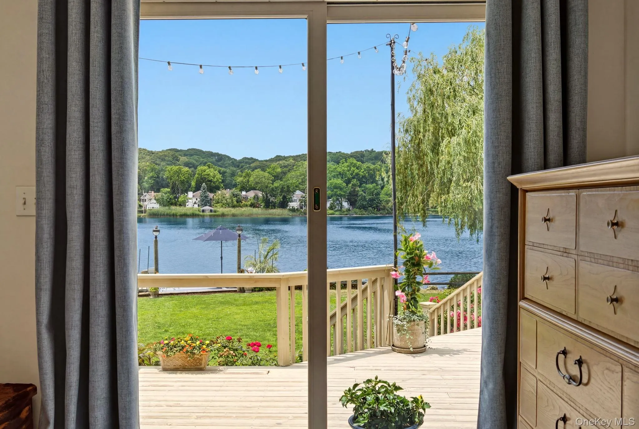 Private deck access from the sliding doors. Private deck access from the sliding doors.