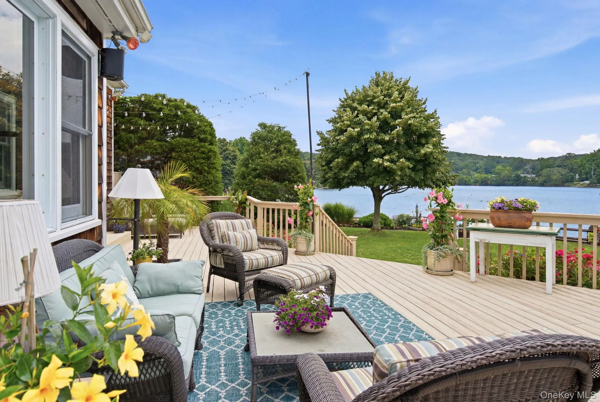 Plenty of room on the deck for outdoor seating. Plenty of room on the deck for outdoor seating.