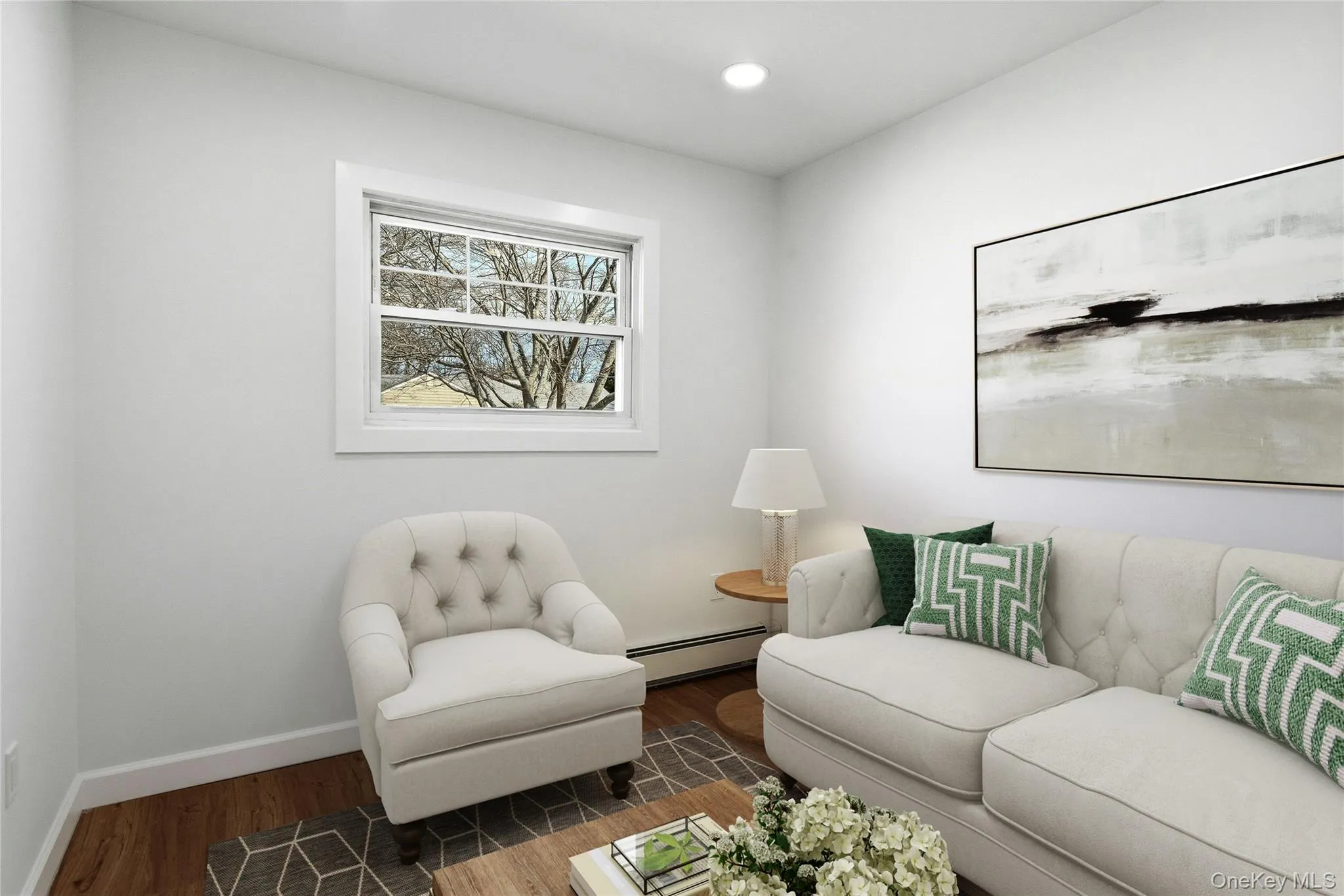 Bedroom 2 photo has been virtually staged as a sitting room Bedroom 2 photo has been virtually staged as a sitting room