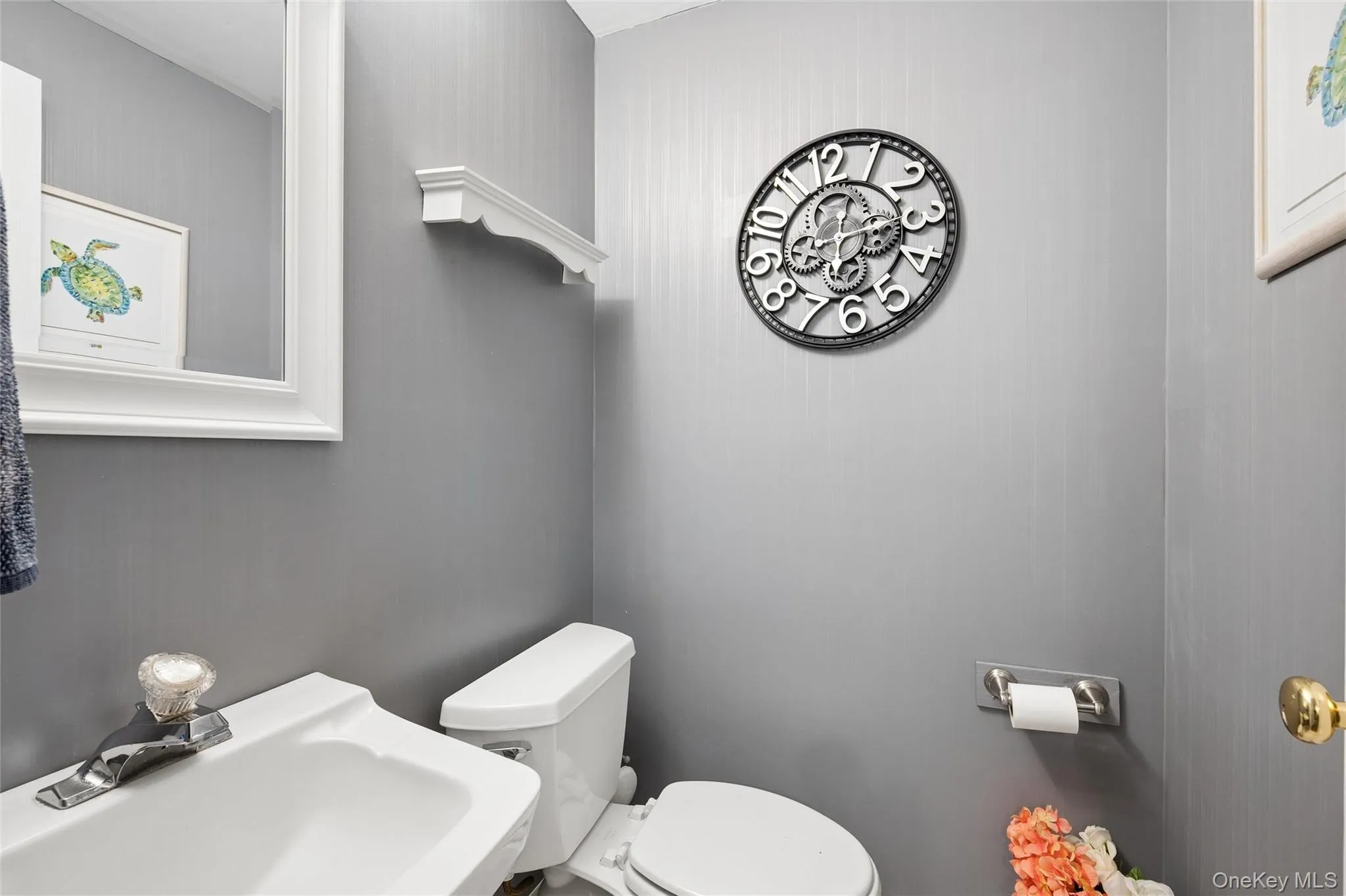 Powder room off hall Powder room off hall