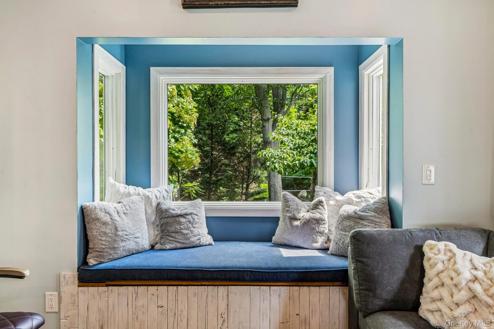 Built-In Window Seat Overlooking Rear Yard Built-In Window Seat Overlooking Rear Yard