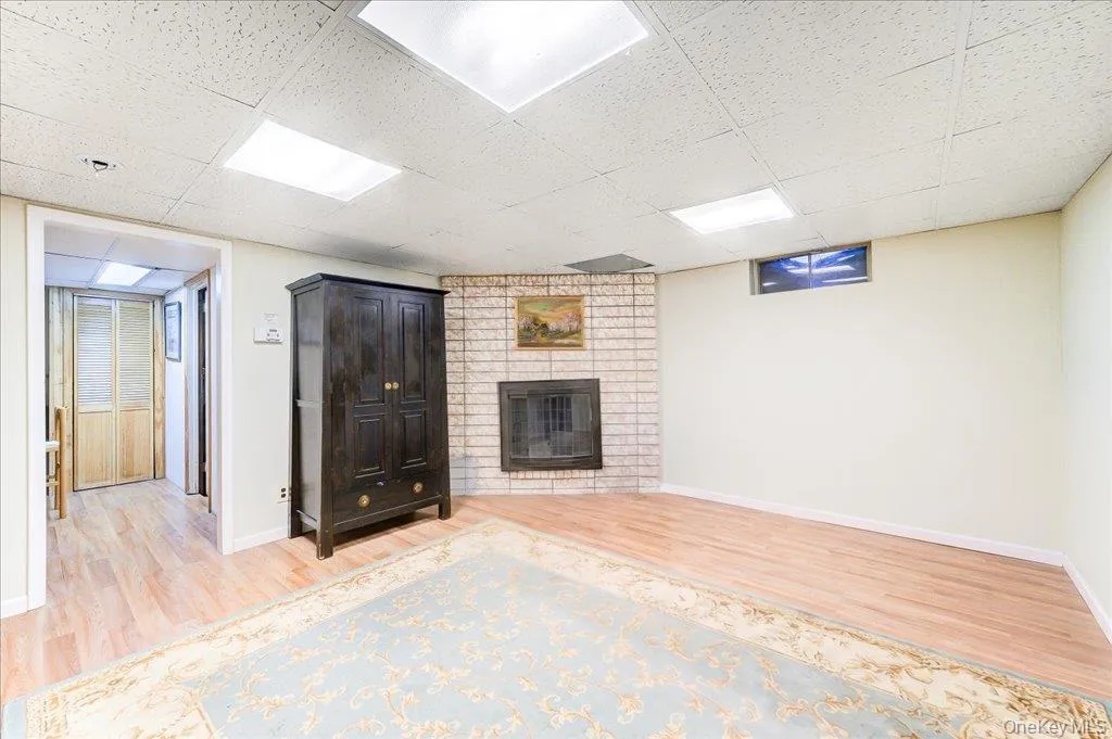 Gas fireplace with brick surround Gas fireplace with brick surround