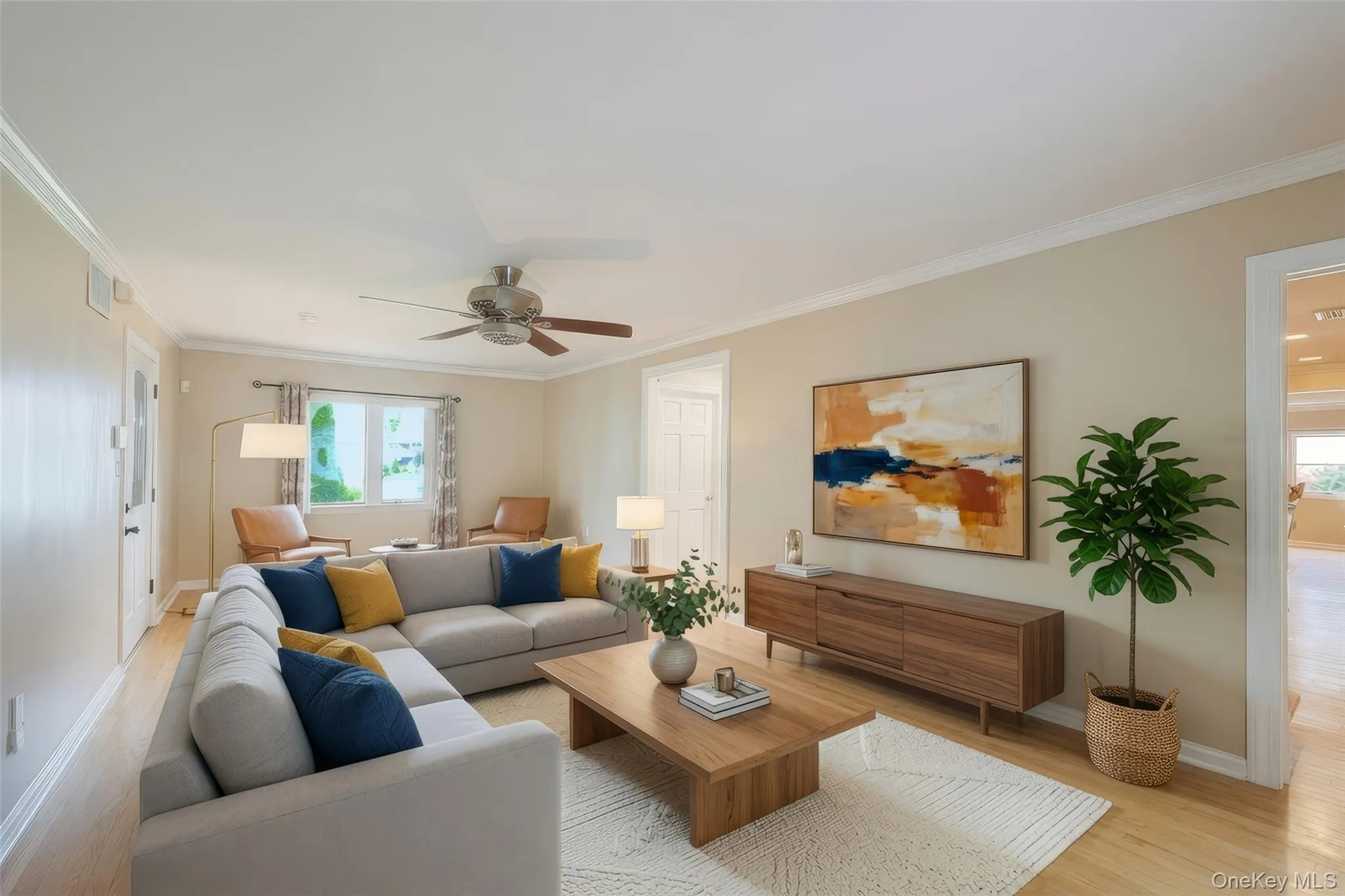 Family room staged Family room staged