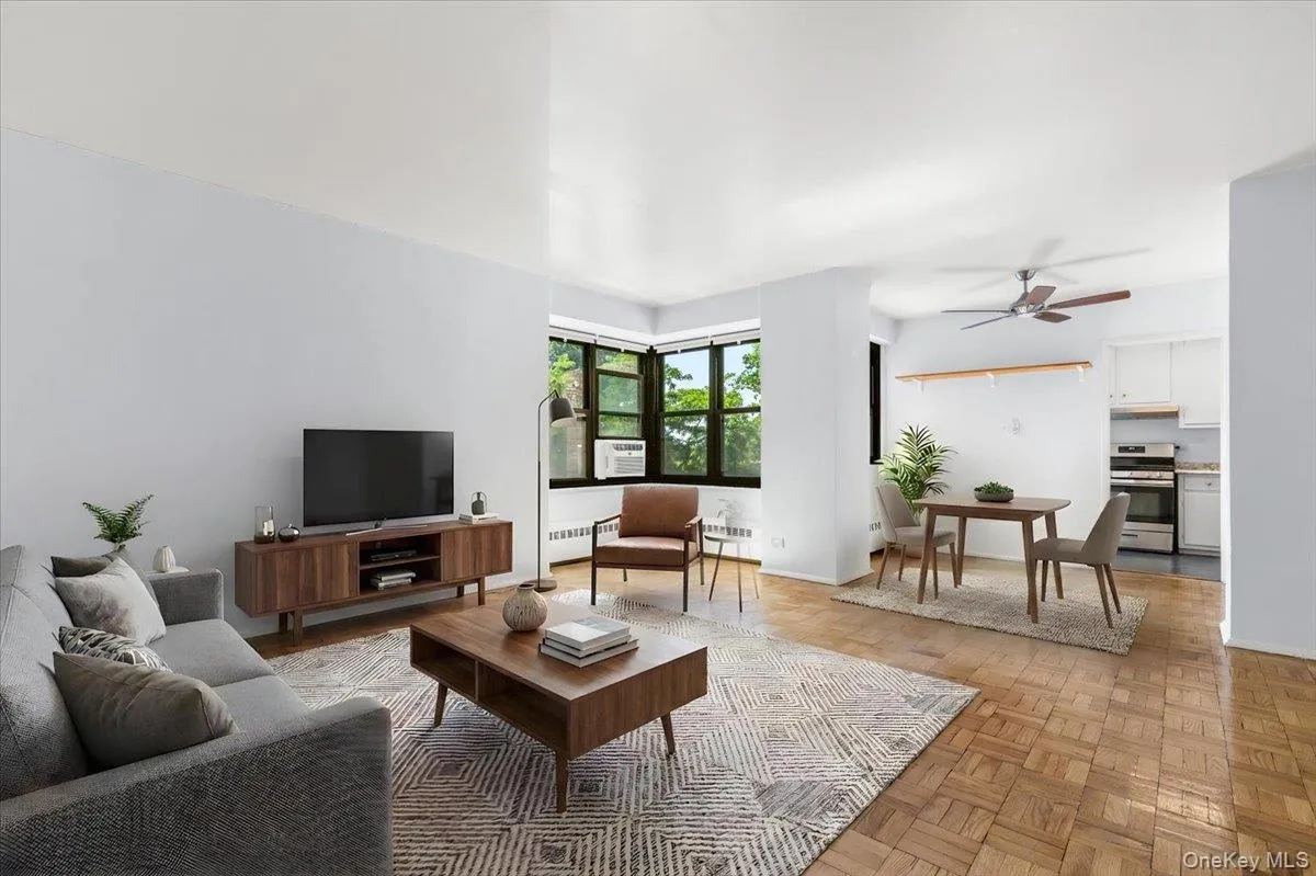 Living and dining room staged Living and dining room staged