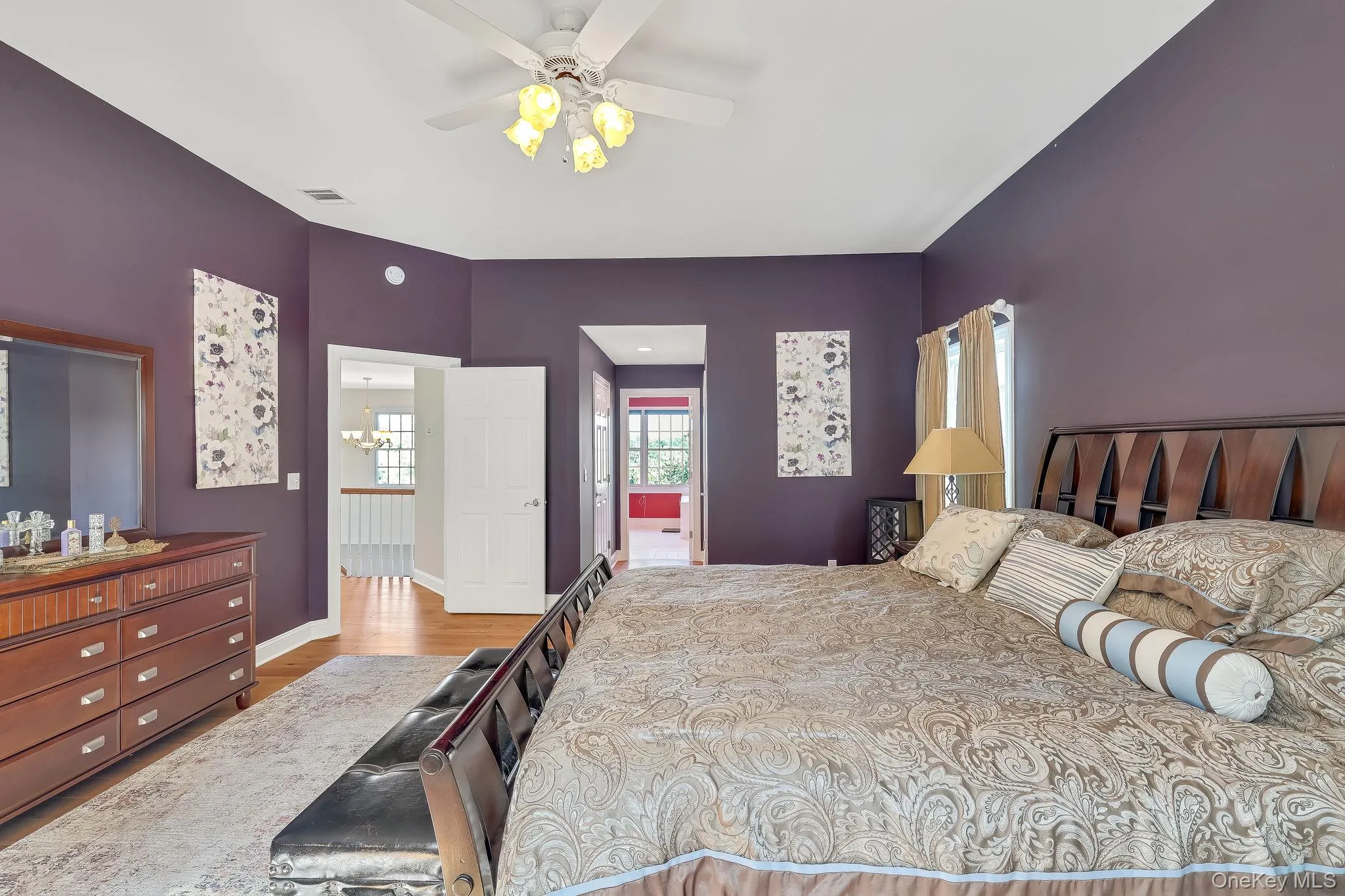 Primary Bed Room, Ceiling Fan and New Wood Floors Primary Bed Room, Ceiling Fan and New Wood Floors