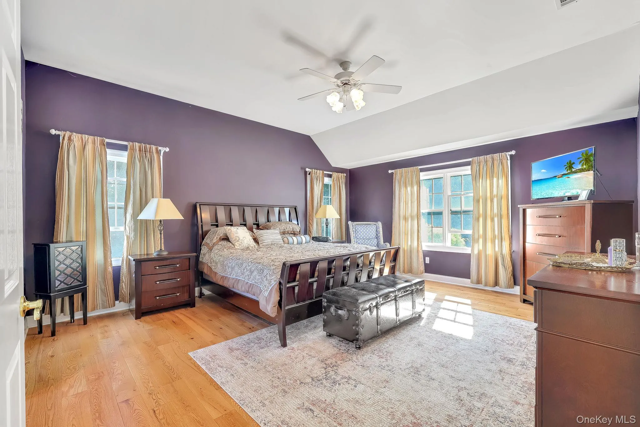 Primary Bed Room, new wood floors and ceiling fan Primary Bed Room, new wood floors and ceiling fan