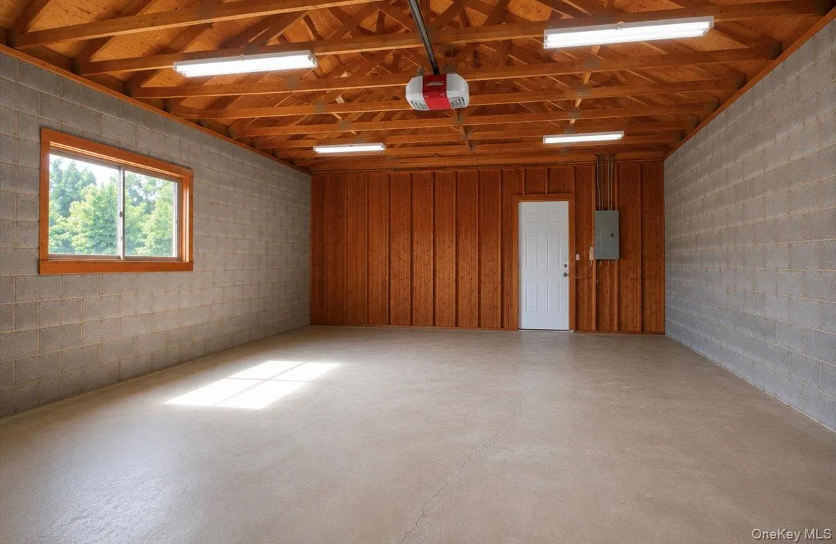 Garage interior, staged to remove personal belongings. Garage interior, staged to remove personal belongings.