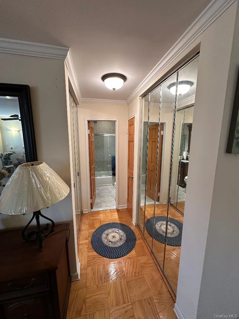 Hallway with ornamental molding Hallway with ornamental molding